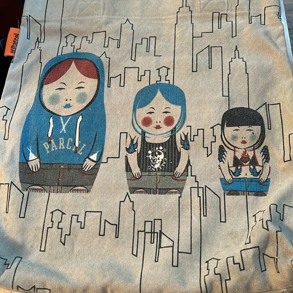 PARCEL Heavy Canvas Matryoshka Runk Nesting Dolls Bag -Pocket s & Key Loop - Picture 2 of 7